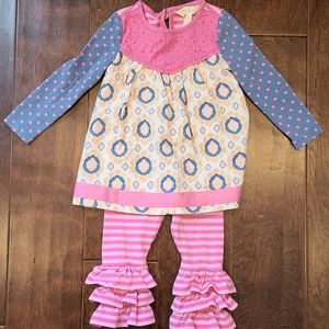 Matilda Jane shirt and pant set 6-12mos
